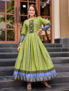 Parrot Colour Rayon Print Gown Collection Wholesale Suppliers In Mumbai Aaradhna 2032 